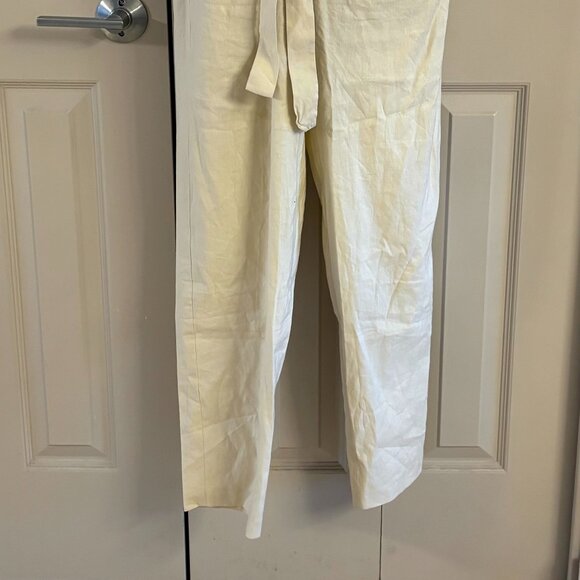 Rag & Bone Linen Blend High-Waisted Wide Leg Dress Pants, Size 4 - Picture 2 of 13